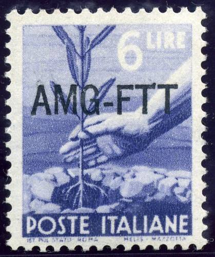 Italia AMG-en muy buena condición Trieste censurado pasado por A.M.G Venezia Giulia Postal 1947 