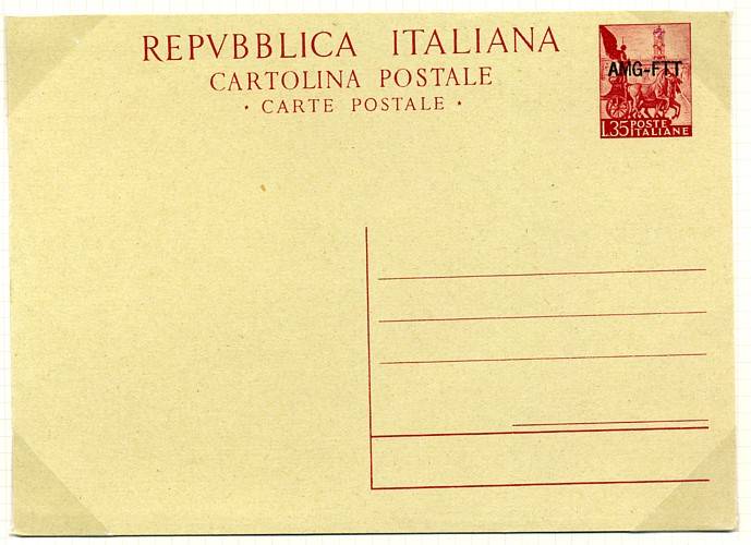 Italian Stamps - Trieste Zone A Postal Stationery